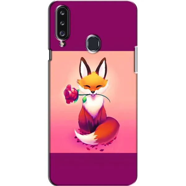 Чехол с принтом «Лисичка с розочкой» для Samsung Galaxy A20s (A207)