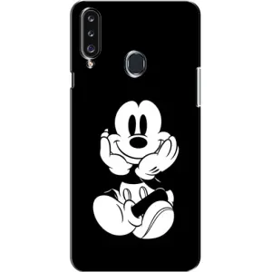 Міккі Маус чохол для Samsung Galaxy A20s (A207) (AlphaPrint - Мультяшні) (Маус на чорному)