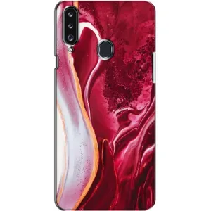 Чехол с принтом «Мрамор красный» для Samsung Galaxy A20s (A207)