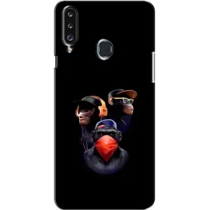 Чехол с Обезьянами Samsung Galaxy A20s (A207) - (AlphaPrint) (Три обезьяны)