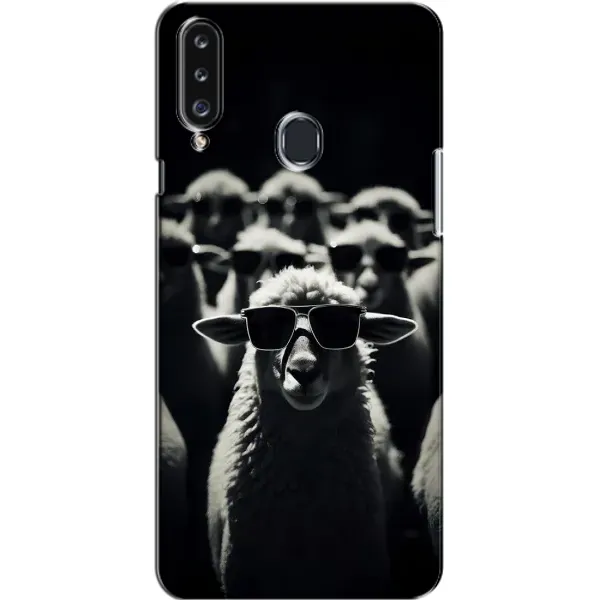 Чехол с принтом «Овечка в очках» для Samsung Galaxy A20s (A207)