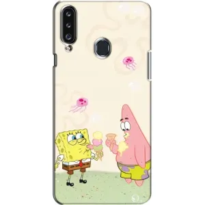 Чехол с принтом «Патрик и Боб» для Samsung Galaxy A20s (A207)