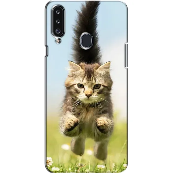 Чехол с принтом «Прыжок кота» для Samsung Galaxy A20s (A207) Чехол с принтом «Прыжок кота» для Samsung Galaxy A20s (A207)