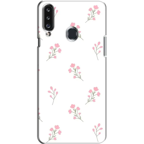 Чохол з принтом «Рожеві квіти» для Samsung Galaxy A20s (A207)