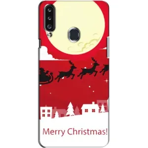 Різдвяні Чохли для Samsung Galaxy A20s (A207) (VPrint) (Санта з оленями)