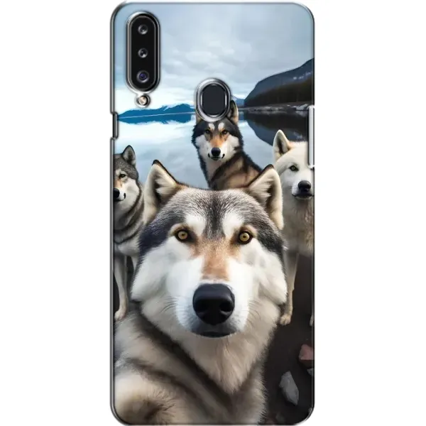 Чехол с принтом «Селфи ХАски» для Samsung Galaxy A20s (A207) Чехол с принтом «Селфи ХАски» для Samsung Galaxy A20s (A207)