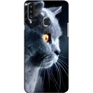 Чохли з Котиками для Samsung Galaxy A20s (A207) (VPrint) (Сірий Кіт)