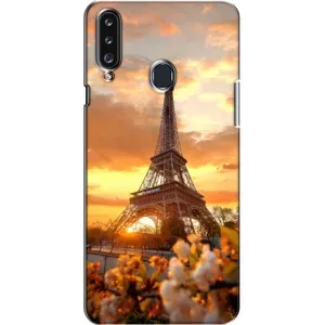 Чехол Эйфелева Башня для Samsung Galaxy A20s (A207) - (AlphaPrint) (Солнечная башня)