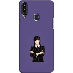 Чохли Венсдей на Samsung Galaxy A20s (A207) Уенсдей (AlphaPrint) (Венздей у чорному)