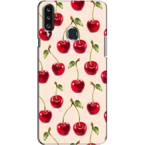 Чехлы с Фруктами для Samsung Galaxy A20s (A207) (VPrint) (Вишня)