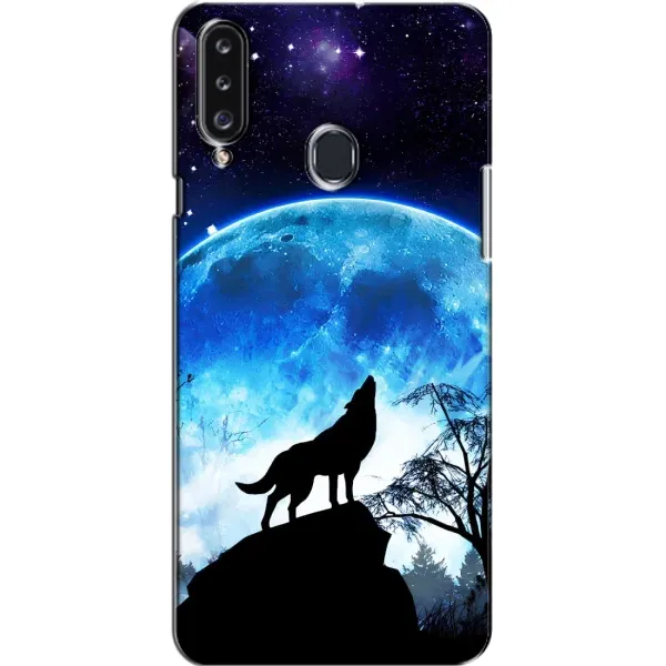 Чехол с принтом «Волк на луну» для Samsung Galaxy A20s (A207)