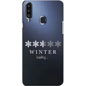 Зимні Чохли для Самсунґ Гелексі А20с (А207) - прозорий фон (Winter loading)
