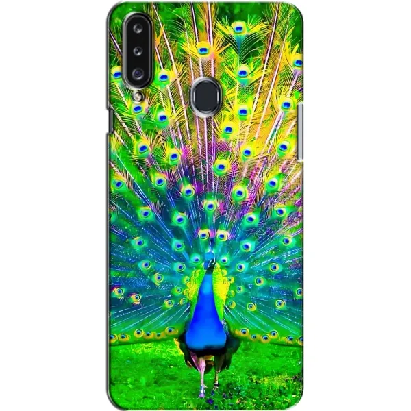 Чехол с принтом «Яркий Павлин» для Samsung Galaxy A20s (A207)