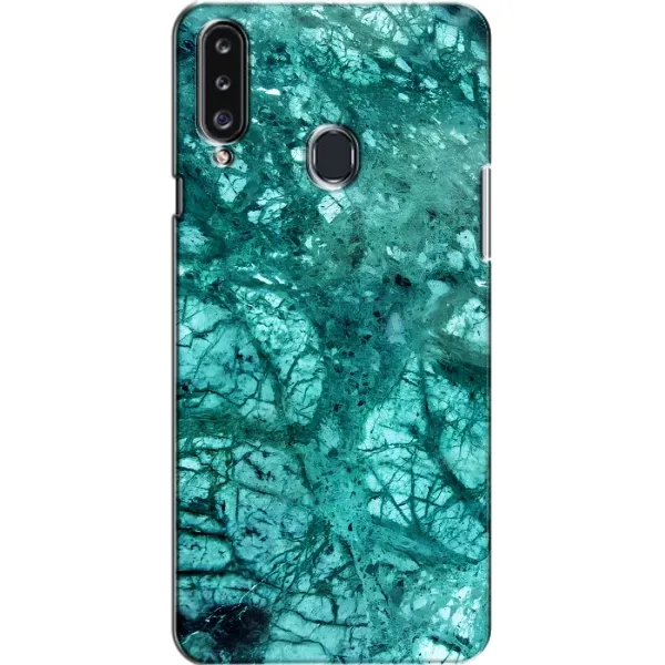 Чехол с принтом «Зеленый мрамор» для Samsung Galaxy A20s (A207)
