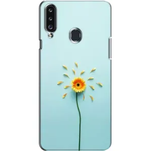 Чохли з квітами для Samsung Galaxy A20s (A207) (VPrint) (Жовта квітка)