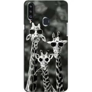 Чехол с принтом «Жирафы в очках» для Samsung Galaxy A20s (A207)