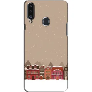 Новорічні, Святкові Чохли для Samsung Galaxy A20s (A207) - 2024 год (Зимове місто)