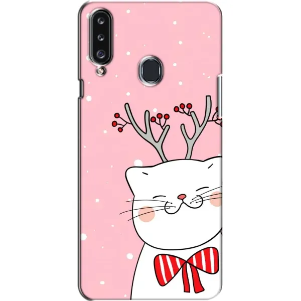 Чехол с принтом «Зимний кот» для Samsung Galaxy A20s (A207)