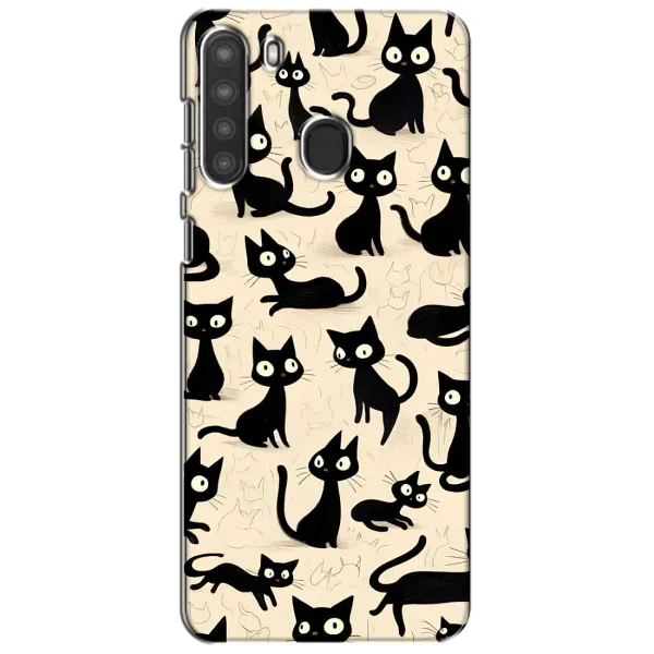 Чехол с принтом «Черные коты» для Samsung Galaxy A21 (A215) Чехол с принтом «Черные коты» для Samsung Galaxy A21 (A215)