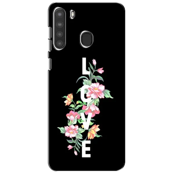Чохол з принтом «Квіти LOVE» для Samsung Galaxy A21 (A215)