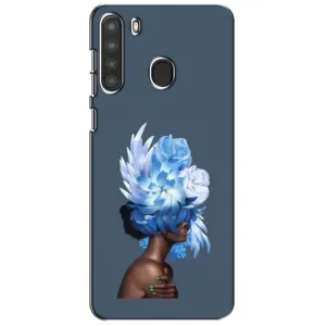 Чехлы (ART) Цветы на Samsung Galaxy A21 (A215) (VPrint) (Квіти на голові)