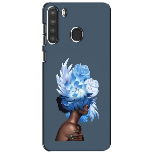 Чехол с принтом «Цветы на голове» для Samsung Galaxy A21 (A215) Чехол с принтом «Цветы на голове» для Samsung Galaxy A21 (A215)