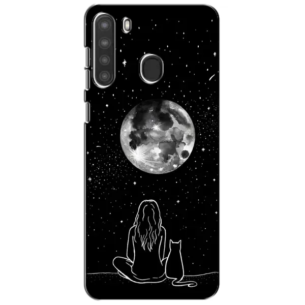 Чехол с принтом «Девушка с котом» для Samsung Galaxy A21 (A215) Чехол с принтом «Девушка с котом» для Samsung Galaxy A21 (A215)