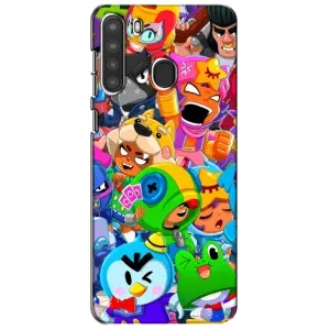 Чехол с принтом «герои Бравл Старс» для Samsung Galaxy A21 (A215)