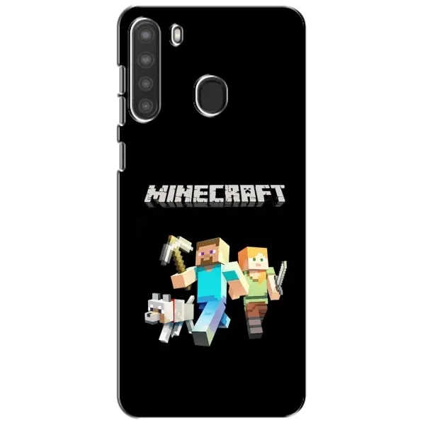 Чохол з принтом «герої Minecraft» для Samsung Galaxy A21 (A215)