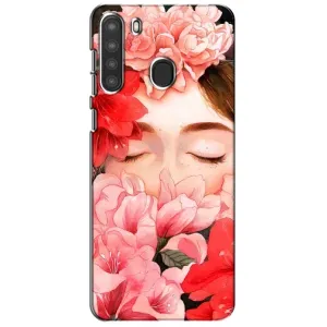 Чехлы (ART) Цветы на Samsung Galaxy A21 (A215) (VPrint) (Очі в квітах)