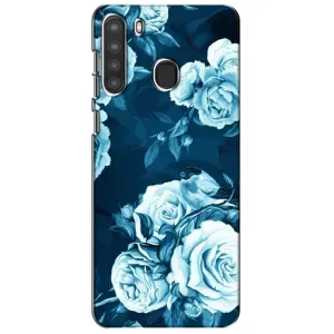 Чехлы (ART) Цветы на Samsung Galaxy A21 (A215) (VPrint) (Блактині бутони)