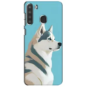 Чохол з принтом «Хаскі арт» для Samsung Galaxy A21 (A215)
