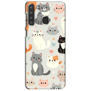 Чехол с рисунком кот на Samsung Galaxy A21 (A215) (Коллаж котов)