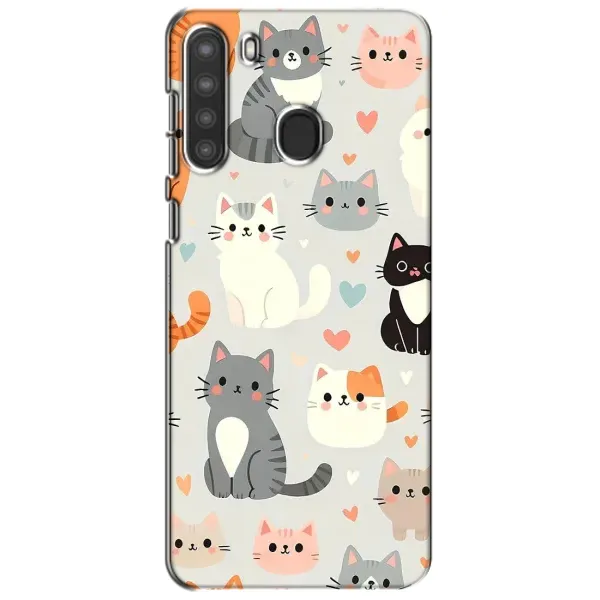 Чехол с принтом «Коллаж котов» для Samsung Galaxy A21 (A215) Чехол с принтом «Коллаж котов» для Samsung Galaxy A21 (A215)