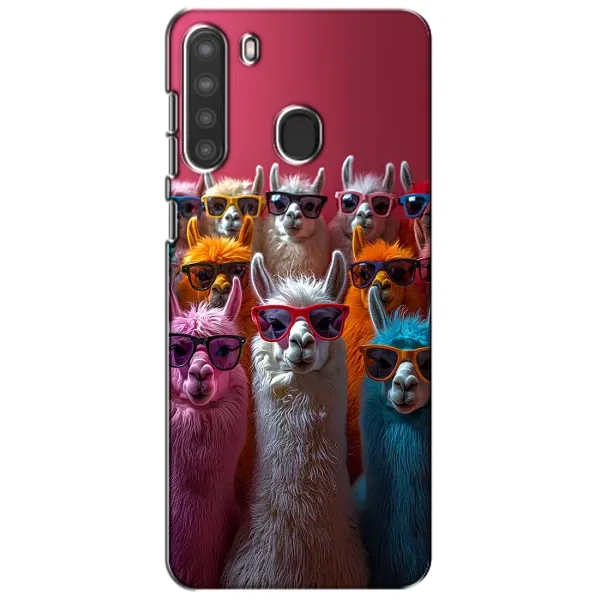 Чохол з принтом «Лами в окулярах» для Samsung Galaxy A21 (A215)