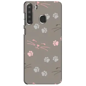 Чехол с рисунком кот на Samsung Galaxy A21 (A215) (Лапы и усы)