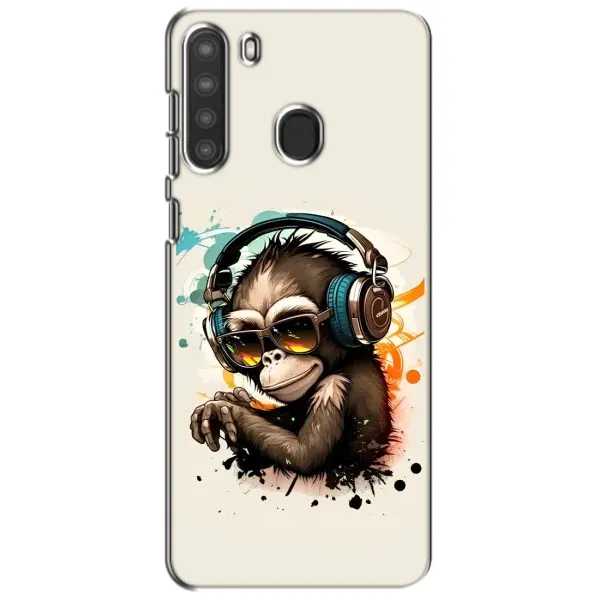 Чохол з принтом «Макака в навушниках» для Samsung Galaxy A21 (A215) Чохол з принтом «Макака в навушниках» для Samsung Galaxy A21 (A215)