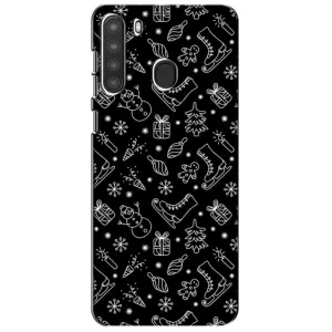 Новорічні, Святкові Чохли для Samsung Galaxy A21 (A215) - 2024 год (Новорічний фон)