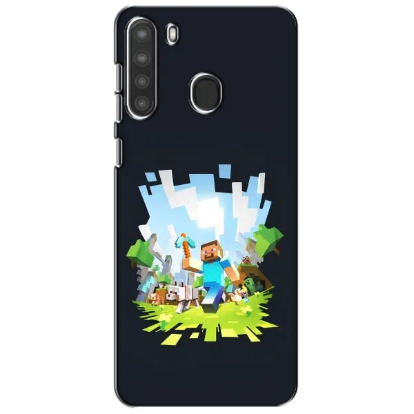 Чохол з принтом «персонажі Minecraft» для Samsung Galaxy A21 (A215)