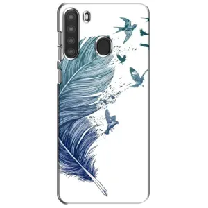 Чохол з картинкою (Стильні) Самсунг Галаксі А21 (А215) - (AlphaPrint) (Перо)