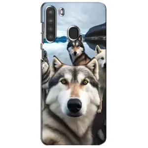Чохол з принтом «Селфі Хаскі» для Samsung Galaxy A21 (A215)