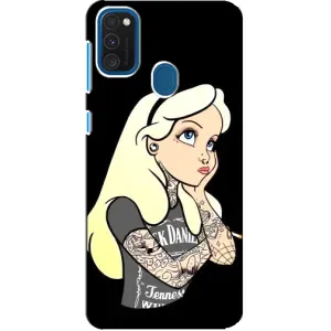 Чехол с печатью для Samsung Galaxy A21s - (Мода) (AlphaPrint) (Девочка в тату)