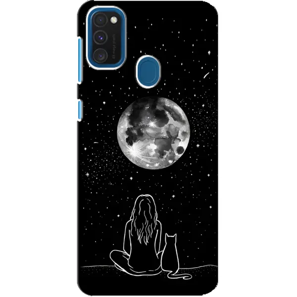 Чехол с принтом «Девушка с котом» для Samsung Galaxy A21s