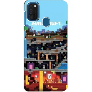 Чехол Майнкрафт на Samsung Galaxy A21s (AlphaPrint) Minecraft (фон Minecraft)
