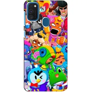 Чехол с принтом «герои Бравл Старс» для Samsung Galaxy A21s