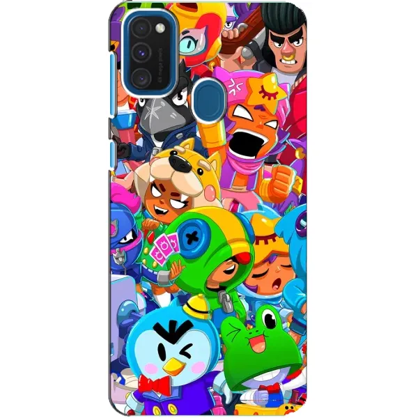 Чехол с принтом «герои Бравл Старс» для Samsung Galaxy A21s