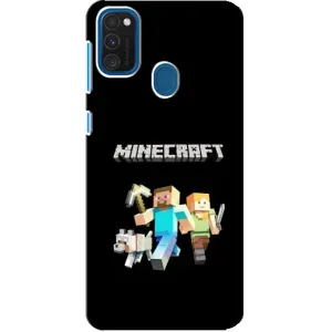 Чехол Майнкрафт на Samsung Galaxy A21s (AlphaPrint) Minecraft (герои Minecraft)