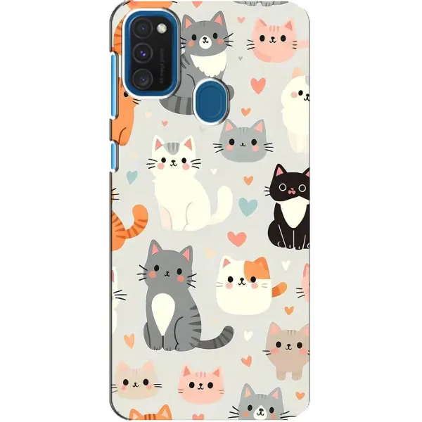 Чехол с принтом «Коллаж котов» для Samsung Galaxy A21s