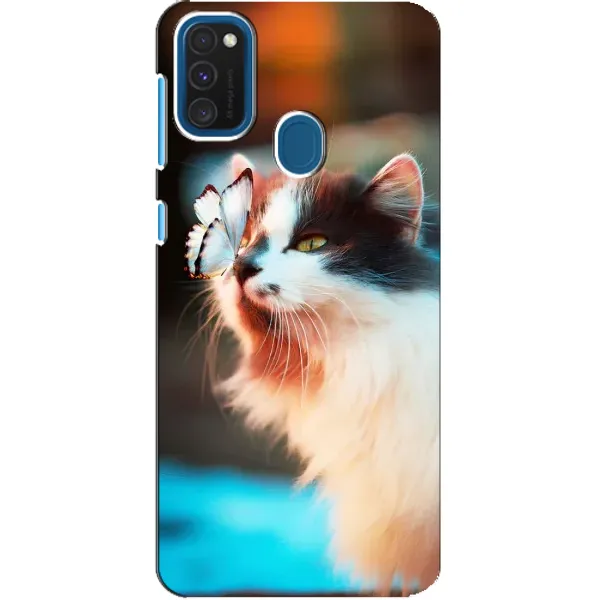 Чехол с принтом «Котик с бабочкой» для Samsung Galaxy A21s