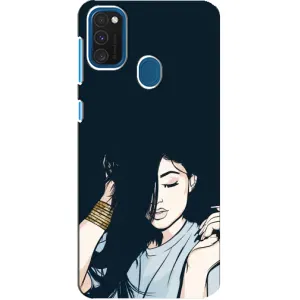 Чехол с печатью для Samsung Galaxy A21s - (Мода) (AlphaPrint) (Красивая девочка)